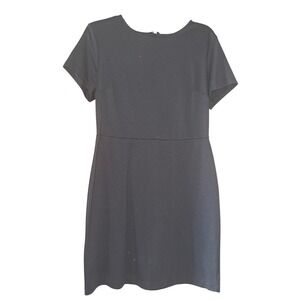 Old Navy Ponte Knit Dress Women Large Black Excellent Short Sleeve Fit & Flare